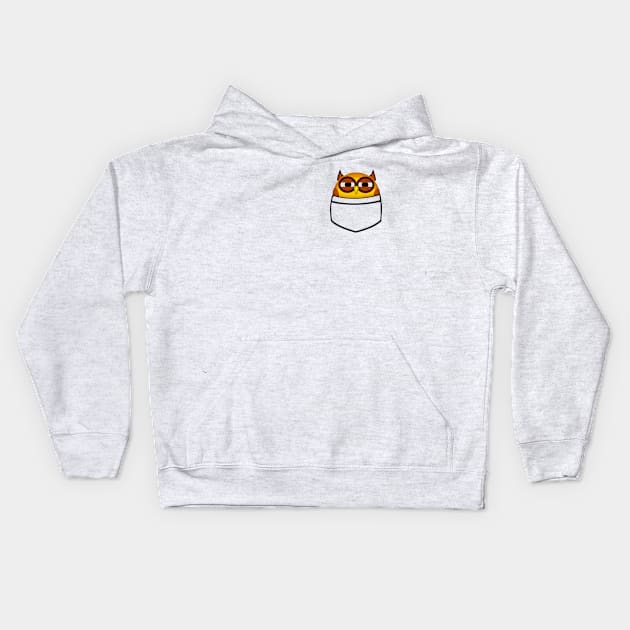 Pocket Owl is Very Suspicious Kids Hoodie by This Cute Eel